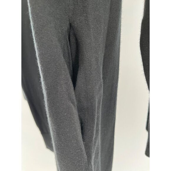 360Cashmere Women's Black Quarter-Zip Sweater Dress Small Pockets Long Sleeve - Picture 9 of 9
